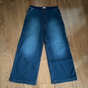 Kensie Navy Blue Drawstring Jeans